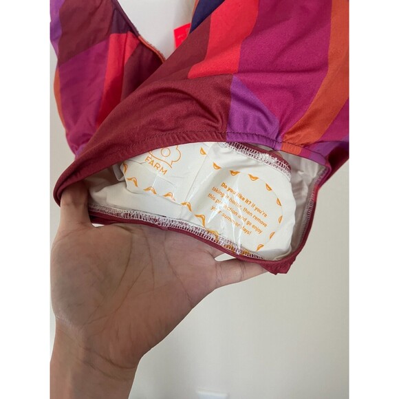 Farm Rio Women's Geometric Printed Bustier One Piece Swimsuit Size MEDIUM NWOT - Picture 5 of 7